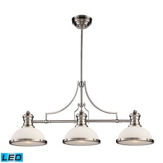 Chadwick 47'' Wide 3-Light Linear Chandeliers - Satin Nickel