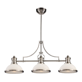 Chadwick 47'' Wide 3-Light Linear Chandeliers - Satin Nickel