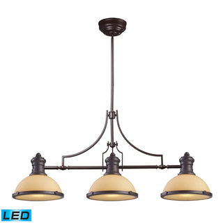 Chadwick 47'' Wide 3-Light Linear Chandeliers - Oiled Bronze