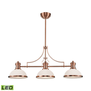 Chadwick 47'' Wide 3-Light Linear Chandeliers - Antique Copper