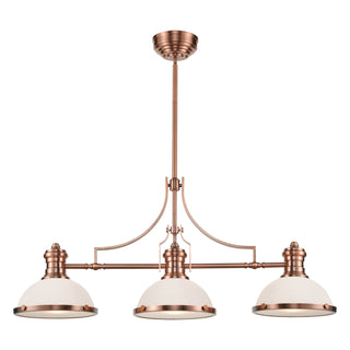 Chadwick 47'' Wide 3-Light Linear Chandeliers - Antique Copper