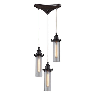 Fulton 10'' Wide 3-Light Pendant - Oil Rubbed Bronze