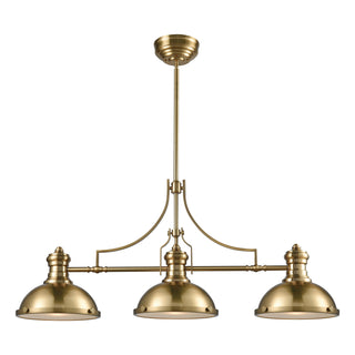 Chadwick 47'' Wide 3-Light Linear Chandeliers - Satin Brass