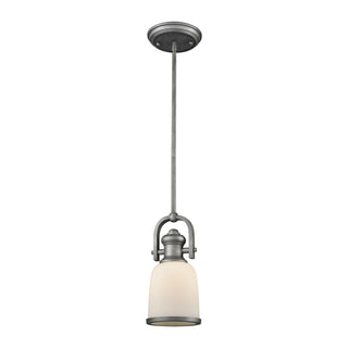 Brooksdale 5'' Wide 1-Light Mini Pendant - Weathered Zinc