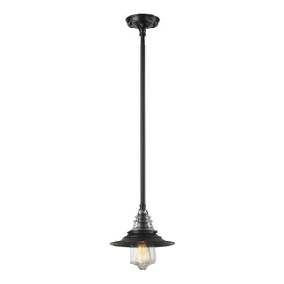 Insulator Glass 9'' Wide 1-Light Mini Pendant - Oiled Bronze