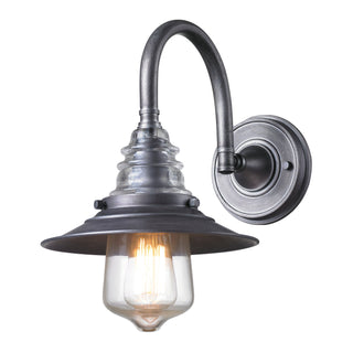 Insulator Glass 14'' High 1-Light Sconce - Weathered Zinc