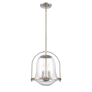 Connection 12'' Wide 2-Light Pendant - Satin Nickel