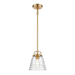 Current 8'' Wide 1-Light Pendant - Satin Brass