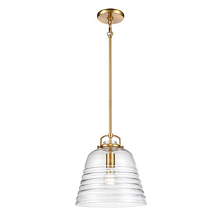 Current 12'' Wide 1-Light Pendant - Satin Brass