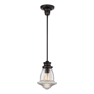 Schoolhouse 8'' Wide 1-Light Mini Pendant - Oil Rubbed Bronze