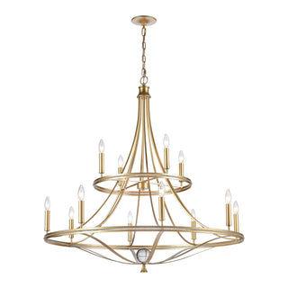 Noura 40'' Wide 12-Light Chandeliers - Champagne Gold