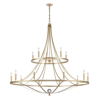 Noura 60'' Wide 15-Light Chandeliers - Champagne Gold