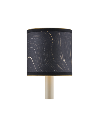 Marble Black Paper Drum Chandelier Shade