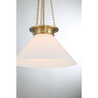 Myers 1-Light Pendant in Warm Brass