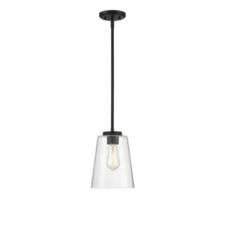 Calhoun 1-Light Pendant in Matte Black Matte Black