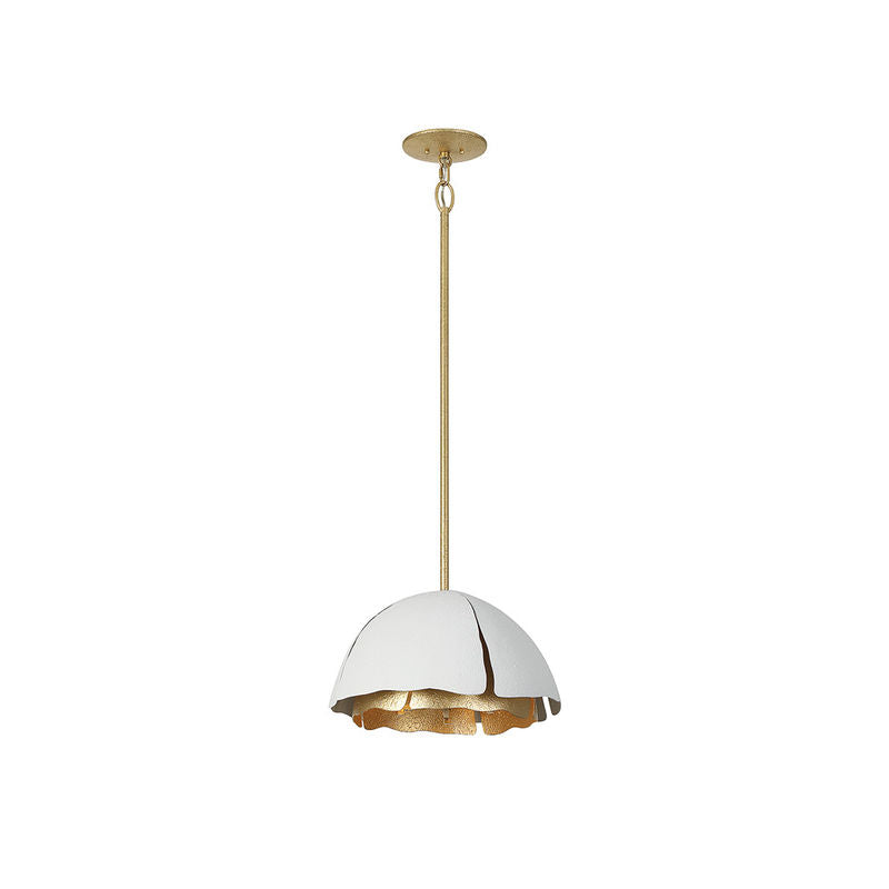 Brewster 3-Light Pendant in Cavalier Gold with Royal White Cavalier Gold with Royal White