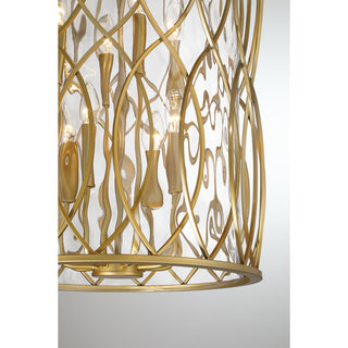 Snowden 8-Light Pendant in Burnished Brass