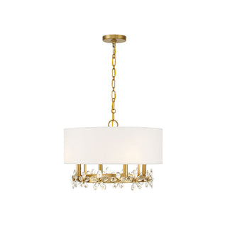 Dahlia 4-Light Pendant in Warm Brass Warm Brass