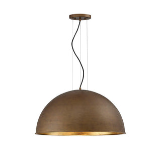 Sommerton 3-Light Pendant in Rubbed Bronze with Gold Leaf Rubbed Bronze with Gold Leaf