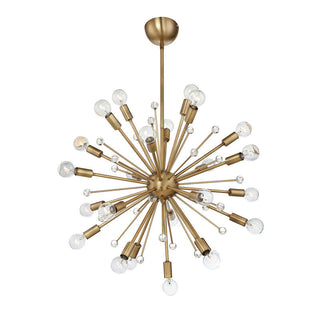 Galea 24-Light Chandelier in Warm Brass Warm Brass