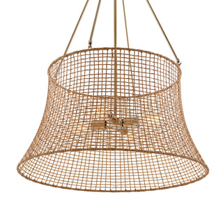 Longleaf 4-Light Outdoor Chandelier in Burnished Brass