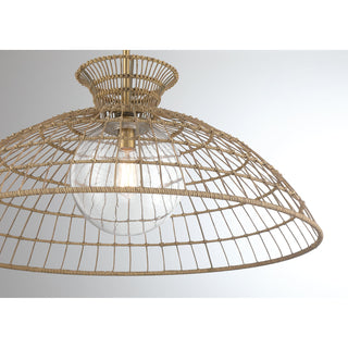 Lanai 1-Light Pendant in Warm Brass