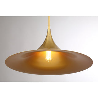 Bowdin 1-Light Pendant in Warm Brass