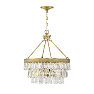 Windham 4-Light Pendant in Warm Brass Warm Brass