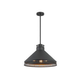 Seagram 3-Light Pendant in Matte Black Matte Black