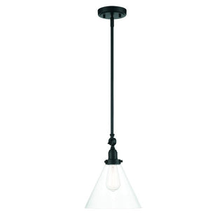 Drake 1-Light Pendant in Matte Black Matte Black