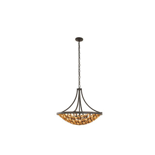 Ventura 6-Light Pendant in Matte Black and Gold Matte Black and Gold