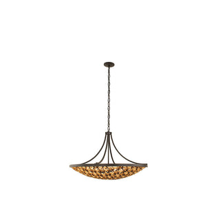 Ventura 8-Light Pendant in Matte Black and Gold Matte Black and Gold