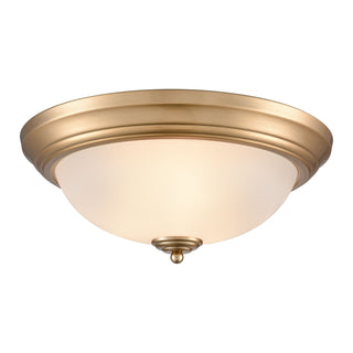 Helena 15'' Wide 3-Light Flush Mount - Satin Gold