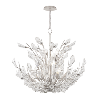 Tulip Chandelier Silver Leaf