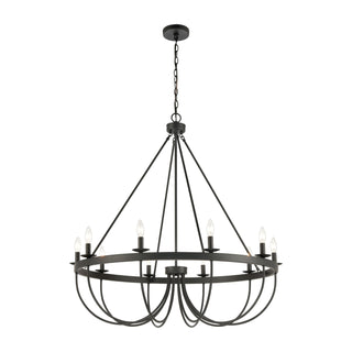 Williamson 38'' Wide 10-Light Chandeliers - Black