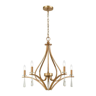 Katania 27'' Wide 5-Light Chandeliers - Bronzed Gold