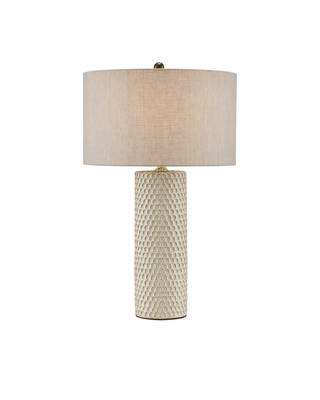 Polka Dot Ivory Table Lamp