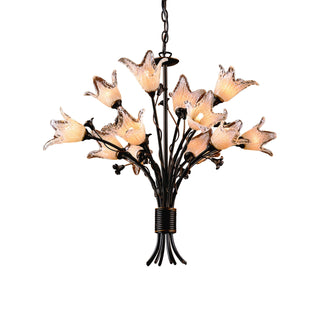 Fioritura 29'' Wide 12-Light Chandeliers - Aged Bronze