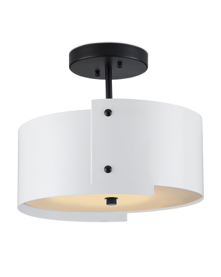 Ritsu White Semi-Flush Mount