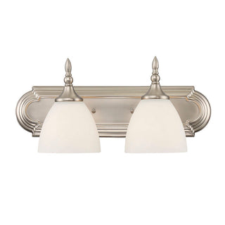 Herndon 2-Light Bathroom Vanity Light in Satin Nickel Satin Nickel