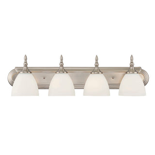 Herndon 4-Light Bathroom Vanity Light in Satin Nickel Satin Nickel