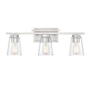 Calhoun 3-Light Bathroom Vanity Light in Satin Nickel Satin Nickel