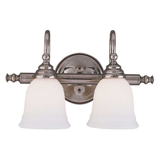 Brunswick 2-Light Bathroom Vanity Light in Chrome Chrome