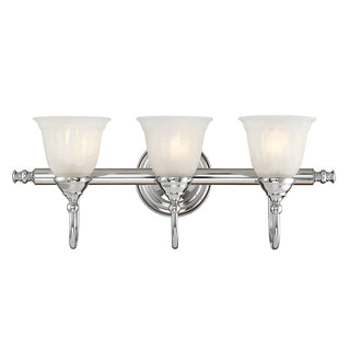 Brunswick 3-Light Bathroom Vanity Light in Chrome Chrome