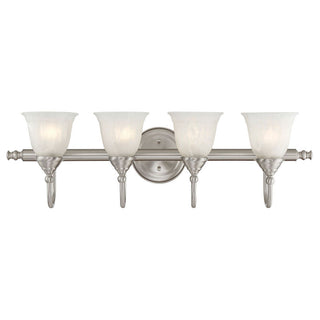 Brunswick 4-Light Bathroom Vanity Light in Satin Nickel Satin Nickel