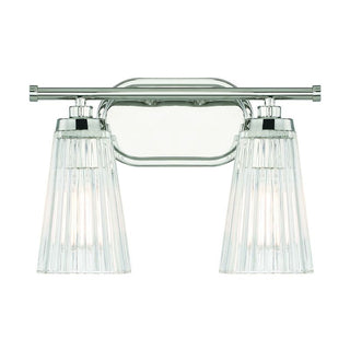 Chantilly 2-Light Bathroom Vanity Light in Polished Nickel Polished Nickel