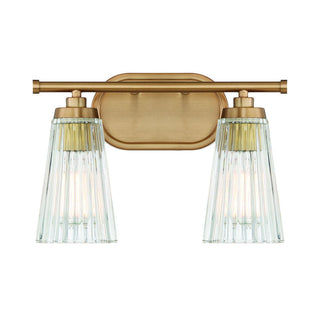 Chantilly 2-Light Bathroom Vanity Light in Warm Brass Warm Brass