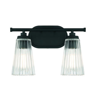 Chantilly 2-Light Bathroom Vanity Light in Matte Black Matte Black