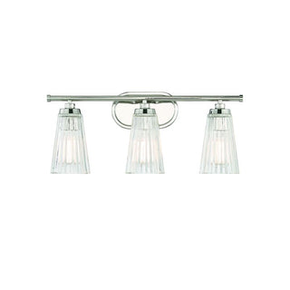 Chantilly 3-Light Bathroom Vanity Light in Polished Nickel Polished Nickel