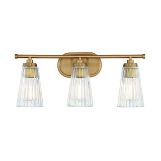 Chantilly 3-Light Bathroom Vanity Light in Warm Brass Warm Brass